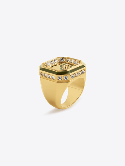 Chevalière Joa Ring Gold/Khaki