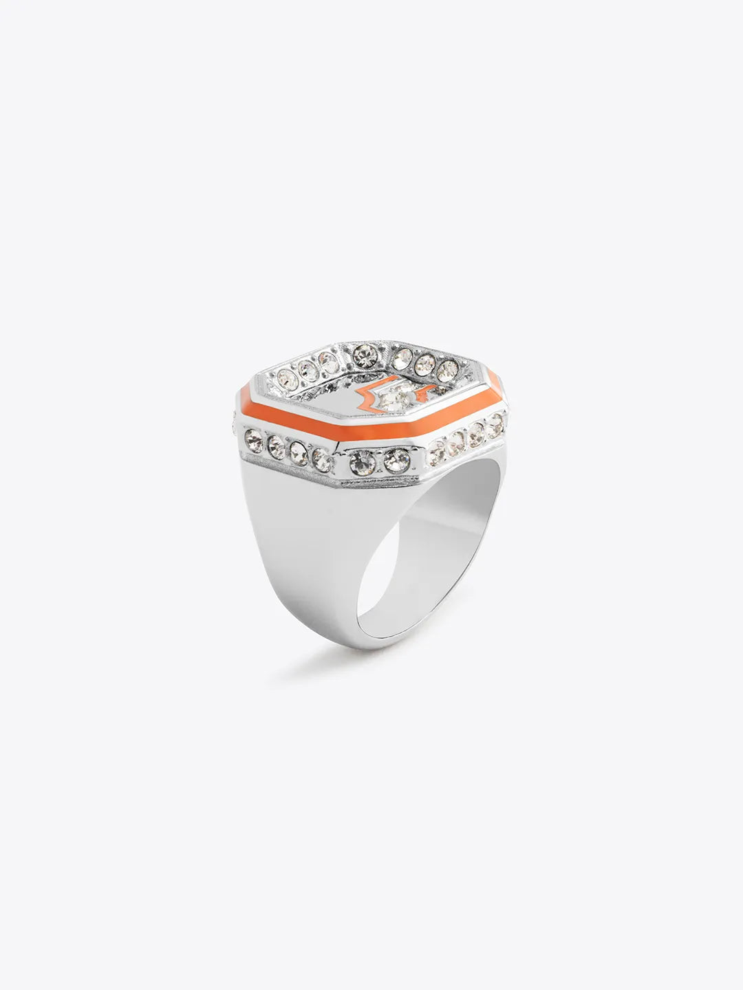 Chevalière Joa Ring Silver/Orange