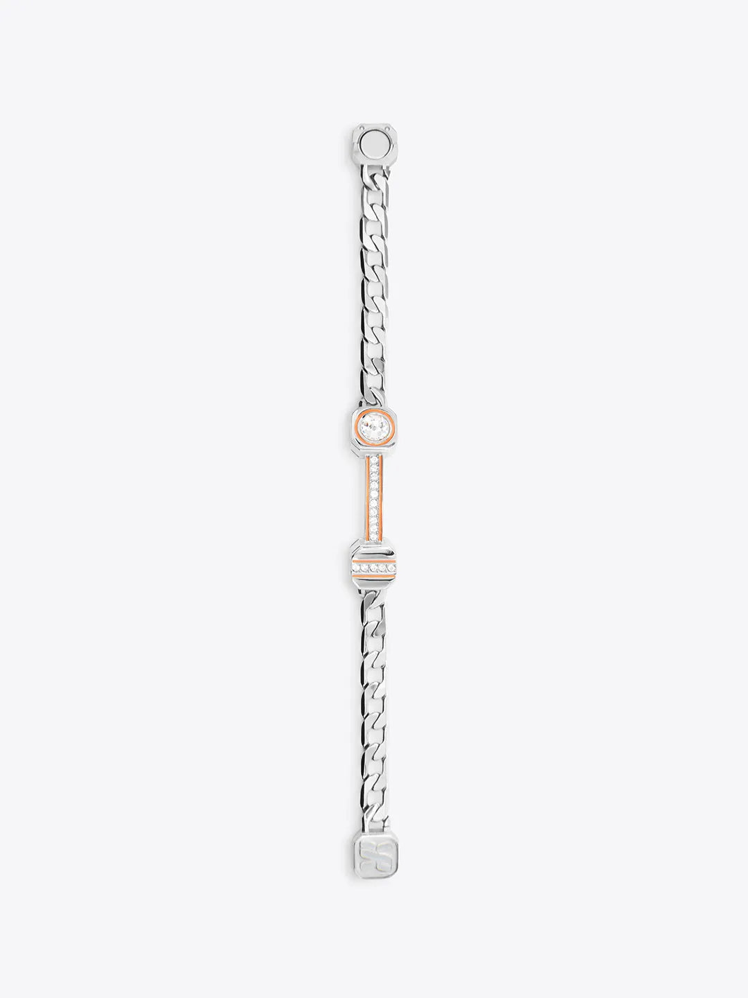 Colonne Chain Bracelet Silver/Orange