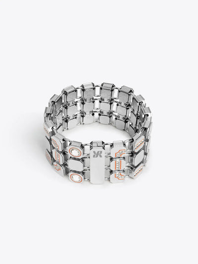Cuff Bracelet Silver/Orange